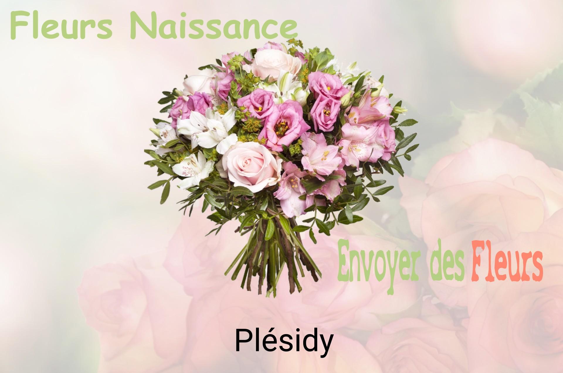 Bouquet de fleurs de naissance livré à Plésidy